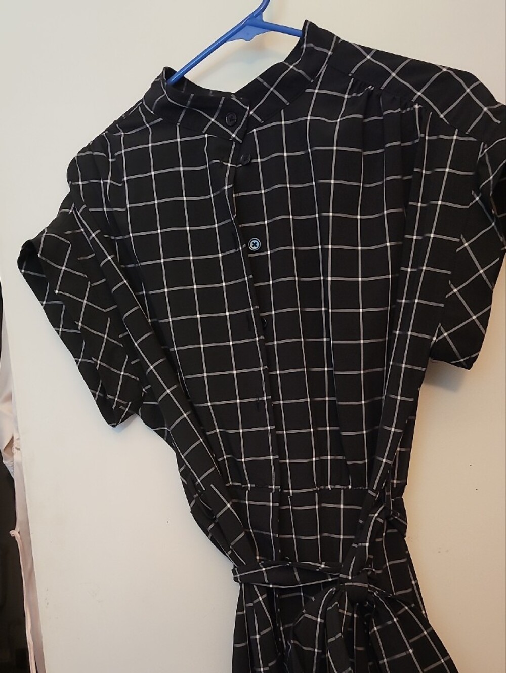 Calvin Klein Black Windowpane Maxi Dress - Picture 4 of 6